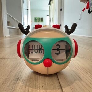 Starbucks Reindeer Flip Calendar - Red, Green, Cream